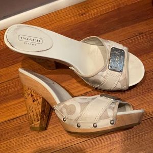 White Coach clogs